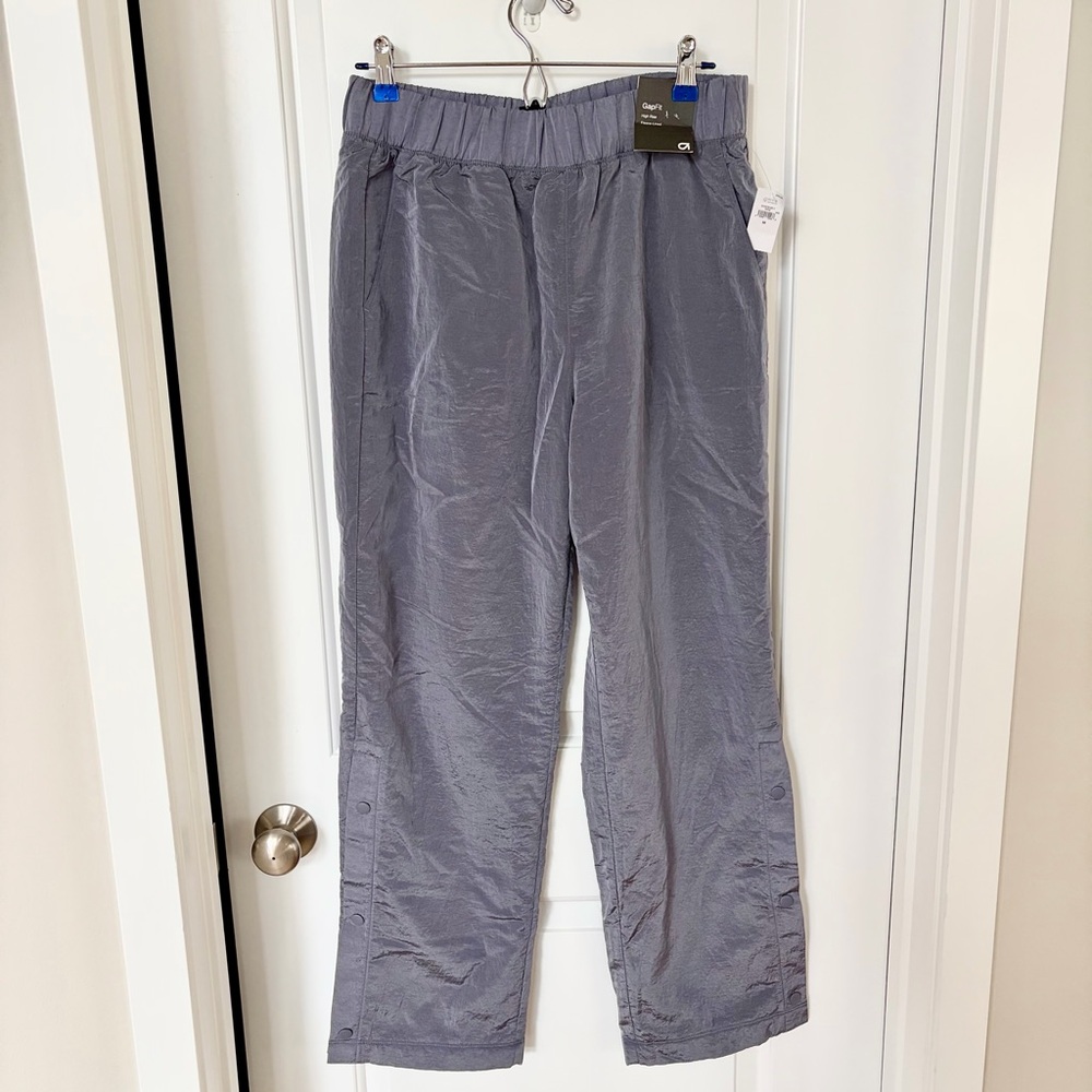 NWT GAP Fit Fleece-Lined Pants Shimmer Silver